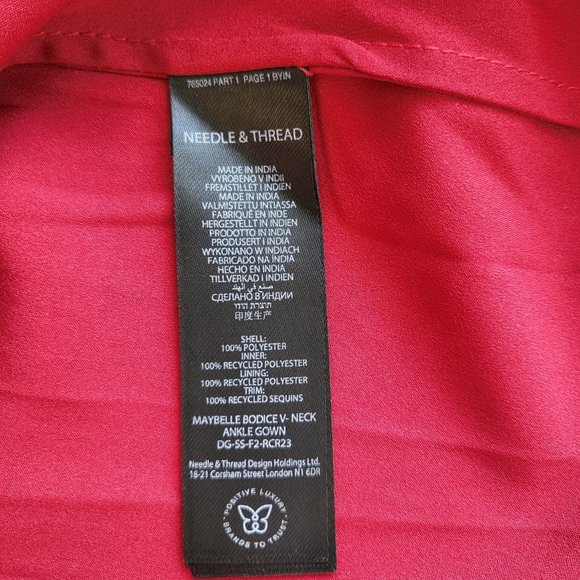 Needle & Thread Maybelle Bodice v neck ankle gown - Picture 12 of 16